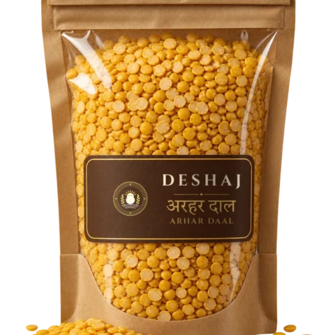 Deshaj arhar daal in a kraft pouch